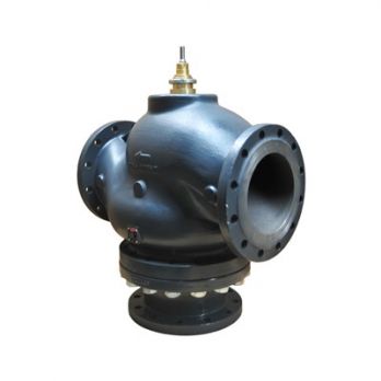 Danfoss 065B4300 - VF3 клапан трехходовой регулирующий Ду 300 мм, Kvs 1250 м3/ч, Ру 16 бар, максимальная рабочая температура 130 С