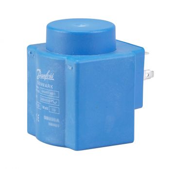 Danfoss 018F7358 - Катушка электромагнитная BB024AS, напряжение питания 24 В пер. тока, 50 Гц, мощность 10 Вт, присоединение защелкой