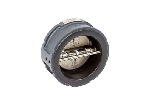Ridan 082X4052R - Затвор обратный Ридан - ЗОД PN16 DN80, межфланцевый, двустворчатый, корпус: чугун GGG40 c EPDM покрытием, пластины: нерж.сталь